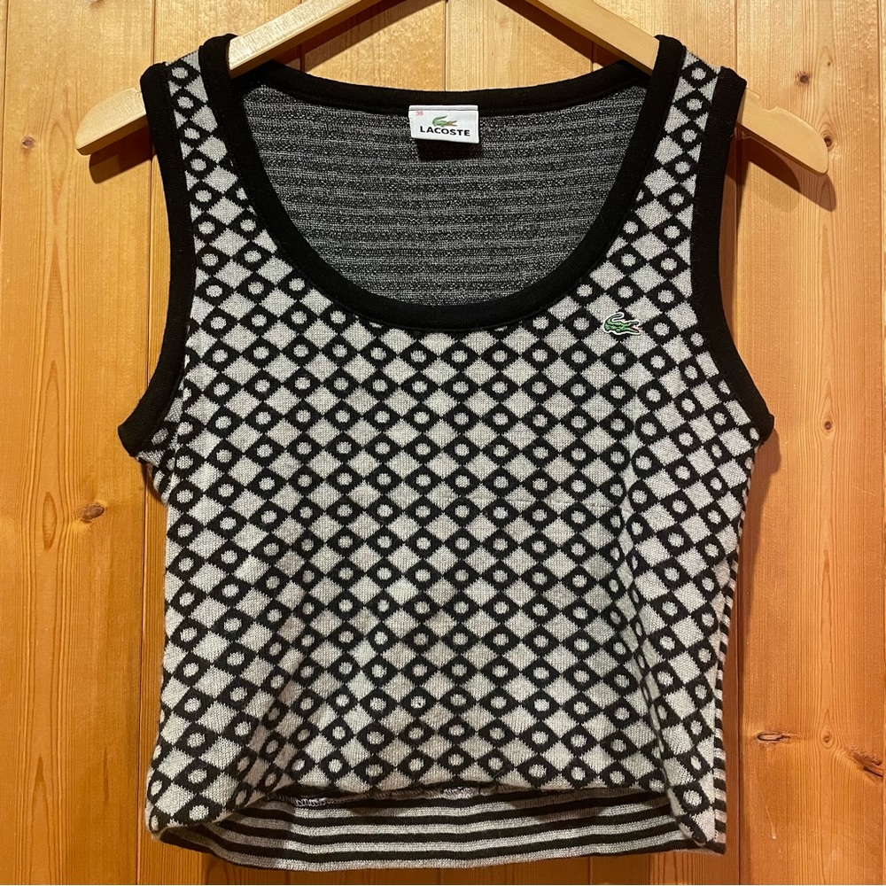 Lacoste cropped knit vest